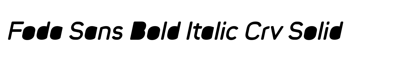 Foda Sans Bold Italic Crv Solid